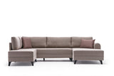 Sovesofa Beige stof - U-sofa - XXL 300x202x152cm - Belen