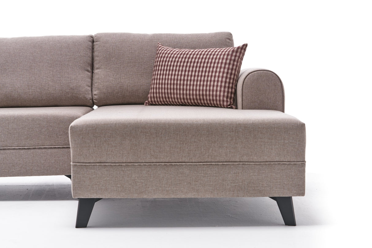 Sovesofa Beige stof - U-sofa - XXL 300x202x152cm - Belen