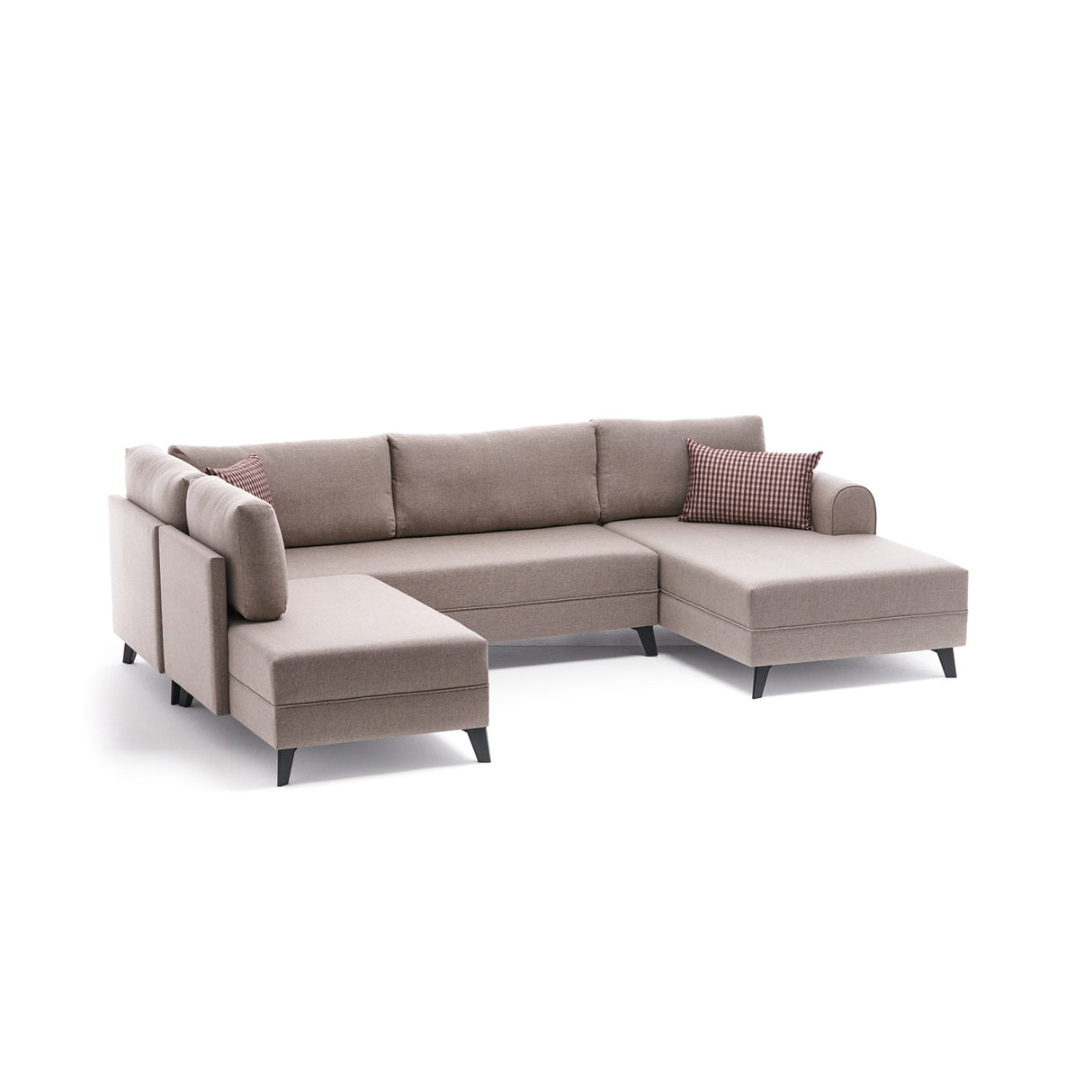 Sovesofa Beige stof - U-sofa - XXL 300x202x152cm - Belen