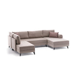 Sovesofa Beige stof - U-sofa - XXL 300x202x152cm - Belen