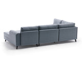Sovesofa Blåt stof - U-sofa - XXL 300x202x152cm - Belen