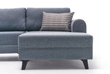 Sovesofa Blåt stof - U-sofa - XXL 300x202x152cm - Belen