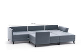 Sovesofa Blåt stof - U-sofa - XXL 300x202x152cm - Belen