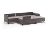 Sovesofa Taupe stof - U-sofa - XXL 300x202x152cm - Belen