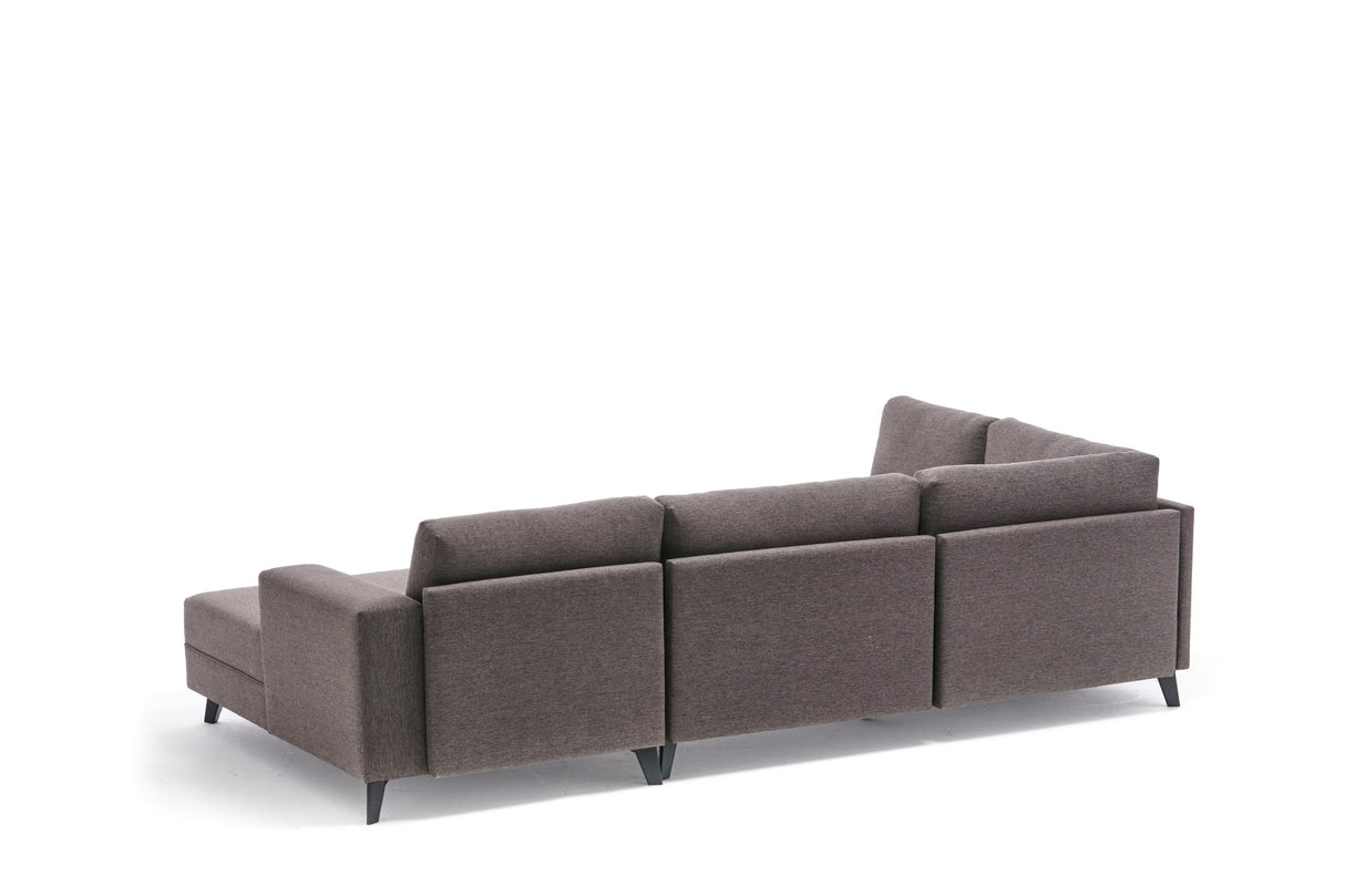 Sovesofa Taupe stof - U-sofa - XXL 300x202x152cm - Belen