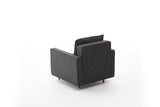 Fauteuils - Modern landelijke fauteuil antraciet stof Eva - Dimehouse
