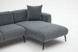 Banken - Hoekbank antraciet stof - Hoge slanke poten - massief binnenwerk - 252 x 155 cm - Side - Dimehouse