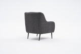Fauteuils - Moderne fauteuil Antraciet linnen stof met hoge poot Revos - Dimehouse