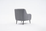 Fauteuils - Moderne fauteuil Grijs linnen stof met hoge poot Revos - Dimehouse