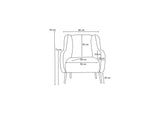 Fauteuils - Moderne fauteuil Grijs linnen stof met hoge poot Revos - Dimehouse