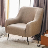 Fauteuils - Moderne fauteuil Taupe linnen stof met hoge poot Revos - Dimehouse