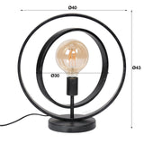 Bordlampe Otan DH Interiør Charcoal LxBxH 48x46x25 Metal Hvid fotostørrelsesindikation
