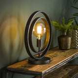 Bordlampe Otan DH Interiør Charcoal LxBxH 48x46x25 Metal Atmosfærisk foto diagonalt set forfra