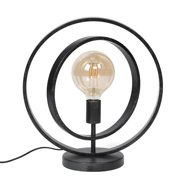 Bordlampe Otan DH Interiør Charcoal LxBxH 48x46x25 Metal Hvid foto set forfra