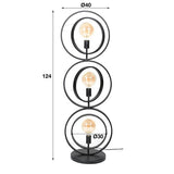 Gulvlampe Otan DH Interiør Charcoal LxBxH 128x45x36 Metal Hvid fotostørrelsesindikation