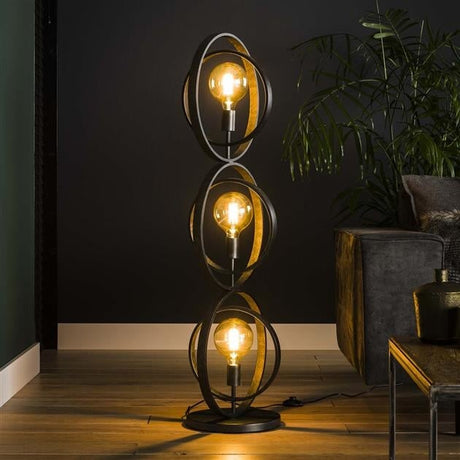 Gulvlampe Otan DH Interiør Charcoal LxBxH 128x45x36 Metal Atmosfærisk foto diagonalt set forfra