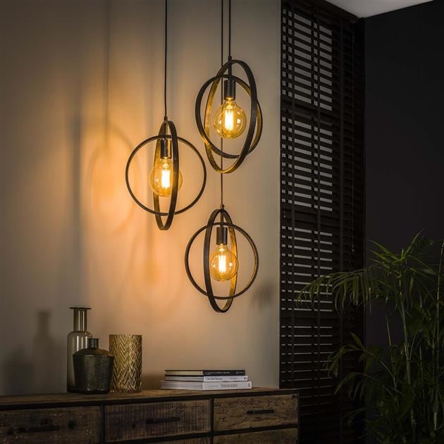 Hængelampe Otan DH Interiør Charcoal LxBxH 48x46x45 Metal Atmosfærisk foto diagonalt set forfra