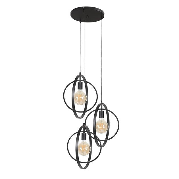 Hængelampe Otan DH Interiør Charcoal LxBxH 48x46x45 Metal Hvid foto set forfra