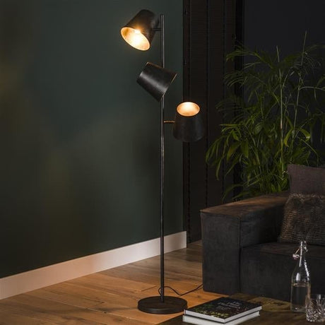 Gulvlampe Carta DH Interiør Charcoal LxBxH 76x51x31 Metal Atmosfærisk foto diagonalt set forfra