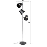 Gulvlampe Carta DH Interiør Charcoal LxBxH 76x51x31 Metal Hvid fotostørrelsesindikation