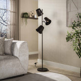 Gulvlampe 3-lysebrun metal Carta