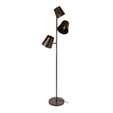 Gulvlampe 3-lysebrun metal Carta