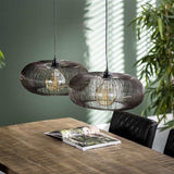 Hængelampe Jill DH Interiør Sort LxBxH 88x49x29 Nikkel Atmosfærisk foto diagonalt set forfra