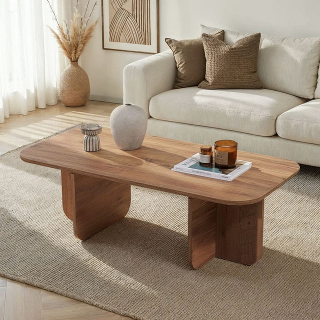 Akira salontafel in Atlantic Pine 120 cm Gemelamineerd hout