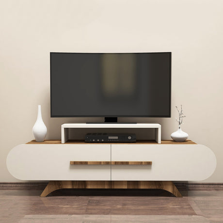 TV Møbel Rose Valnød Creme Melamin 145x49,8x36,8 cm