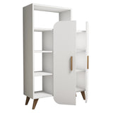 Skandinavisk reol hvid melamin Form 90x132x32 cm