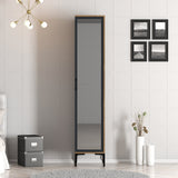 Garderobe Kumual R Valnød Antracit Melamin 40x47,5x201,4 cm