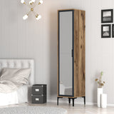 Garderobe Kumual R Valnød Antracit Melamin 40x47,5x201,4 cm