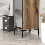 Garderobe Kumual R Valnød Antracit Melamin 40x47,5x201,4 cm