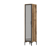 Garderobe Kumual R Valnød Antracit Melamin 40x47,5x201,4 cm