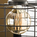 Lyskilde LED glødetråd Kugle Ø9,5 DH Interiør Ravfarvet glas LxBxH 15x10x10 Ravfarvet glas Atmosfærisk foto set forfra