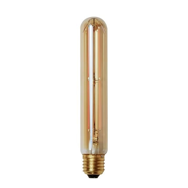 Lyskilde LED glødetrådsrør 18,5 cm DH Interiør Ravfarvet glas LxBxH 19x6x6 Ravfarvet glas Hvidt foto set forfra