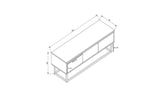 TV Meubels - TV Meubel Tilsim Zwart Dennenhout Melamine 140x50x40 cm - Dimehouse