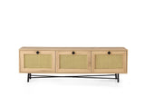 TV Meubels - TV Meubel Japandi Alcazar Eik Melamine 180x60x40 cm - Dimehouse