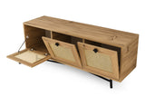 TV Meubels - Japandi TV Meubel Alcazar Eik Melamine 140x60x40 cm - Dimehouse