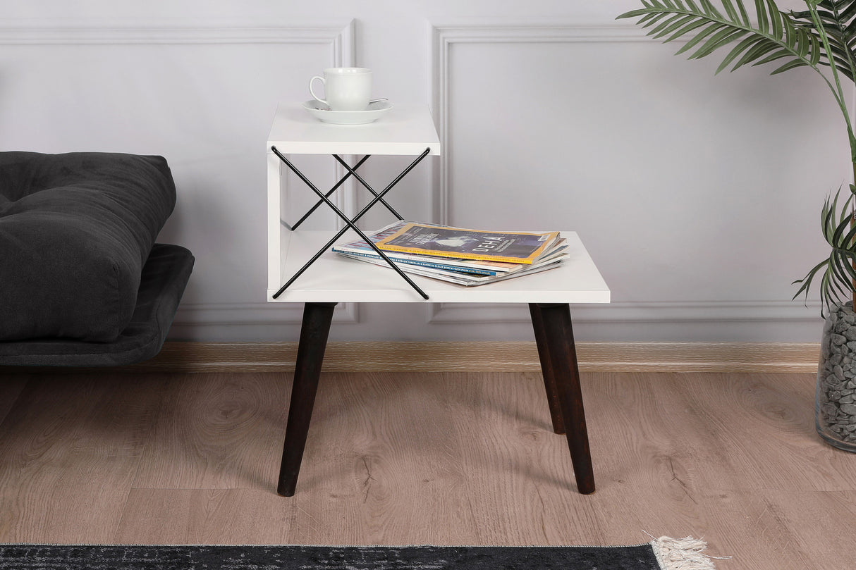 Sengebord Cross White Melamin 50x55x40 cm