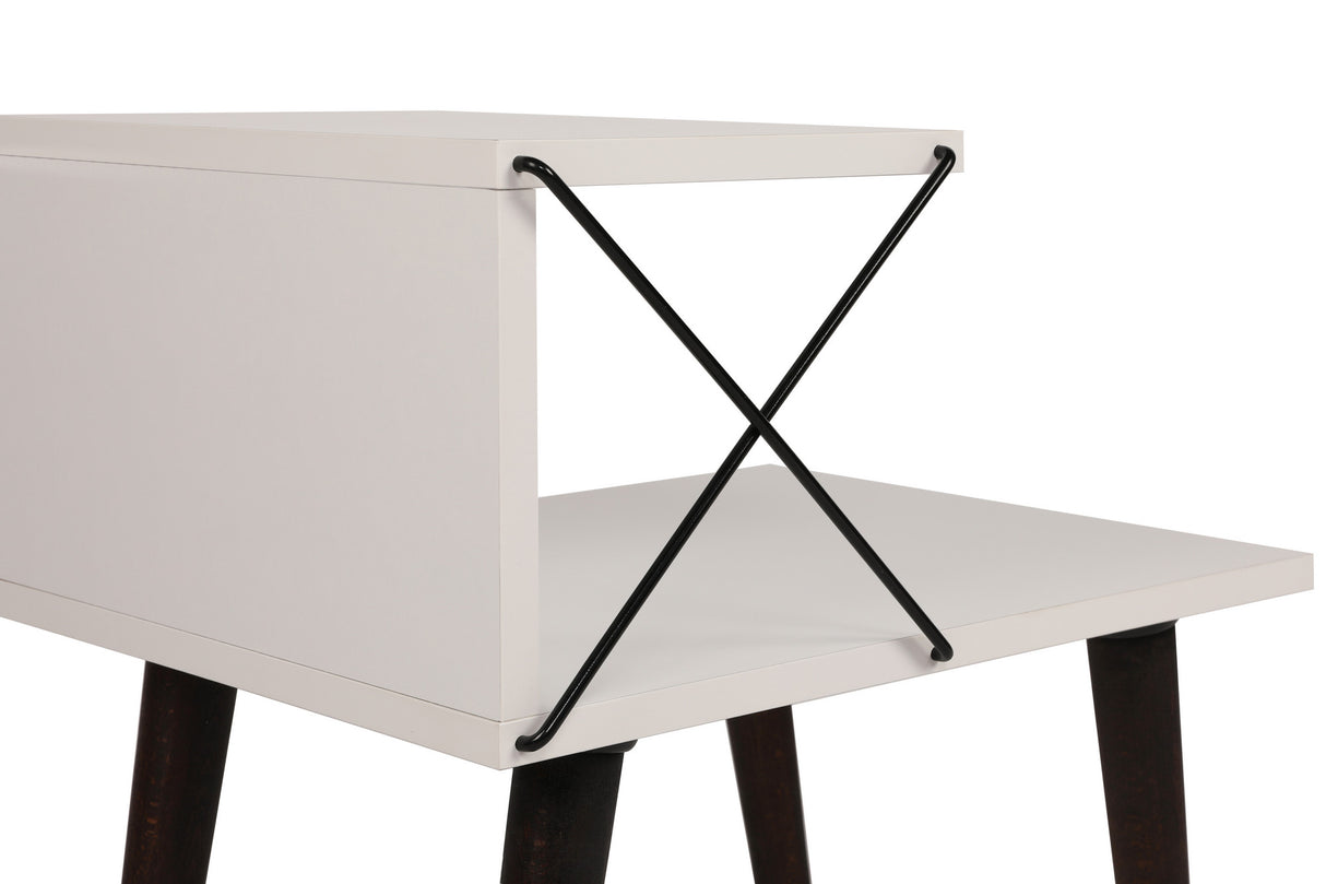 Sengebord Cross White Melamin 50x55x40 cm