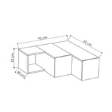 TV Meubel Compact Wit Eik Melamine 90x32x92 cm