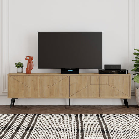 TV Meubels - TV Meubel Dune Eik Melamine 180x50x29,6 cm - Dimehouse