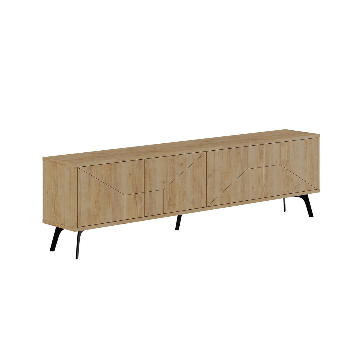 TV Meubels - TV Meubel Dune Eik Melamine 180x50x29,6 cm - Dimehouse
