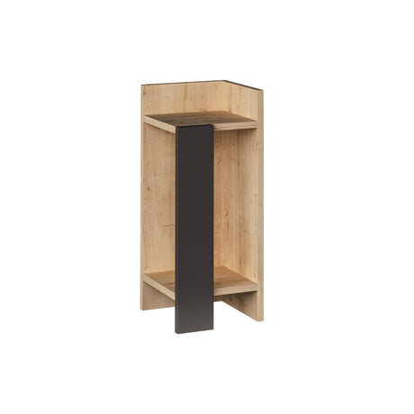Nachtkastjes - Nachtkastje Rechts Elos Eik Antraciet Melamine 25x60x27 cm - Dimehouse