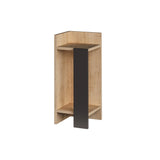 Nachtkastjes - Nachtkastje Links Elos Eik Antraciet Melamine 25x60x27 cm - Dimehouse