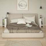 Nachtkastjes - Nachtkastje Set van 2 Elos Wit Melamine 25x60x27 cm - Dimehouse
