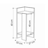 Sengebord Sæt med 2 stk Elos Eg Antracit Melamin 25x60x27 cm