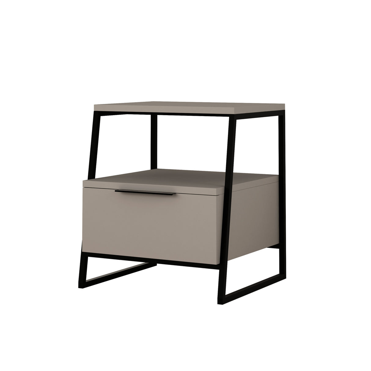 Nachtkastjes - Nachtkastje Pal Mokka Melamine 45x50x40 cm - Dimehouse