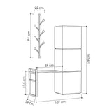 Schoenenkasten - Schoenenkast Mello Antraciet Bruin Melamine 109x149x39 cm - Dimehouse